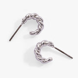 Puffy Rope Textured Huggie Hoop Earring