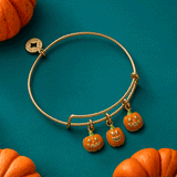 'Let's Get Lit' Pumpkin Charm Bangle