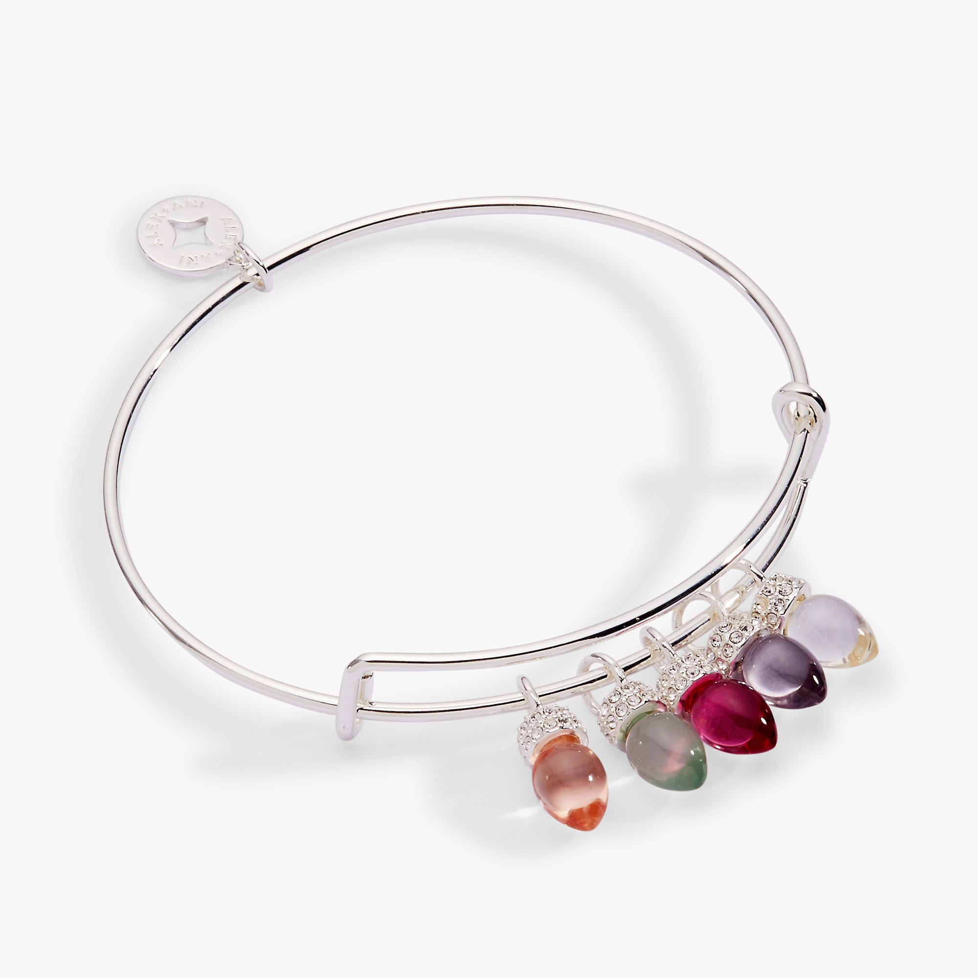Christmas Muted Light Bulb Charm Bangle