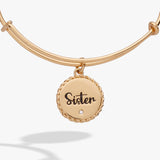 Sister 'Woven Together By Unbreakable Bonds' Charm Bangle