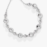 Crystal Snowflake Beaded Bolo Bracelet