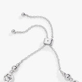 Crystal Snowflake Beaded Bolo Bracelet