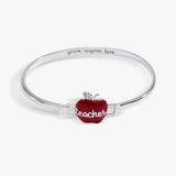 'Grow, Inspire, Love' Teacher Apple Tension Bangle