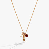 'There Cannoli Be You' Bow & Heart Multi Charm Cluster Necklace