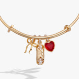 'There Cannoli Be You' Bow & Heart Multi Charm Bangle
