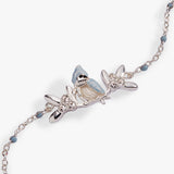 Tufted Titmouse Bird Beaded Bolo Bracelet