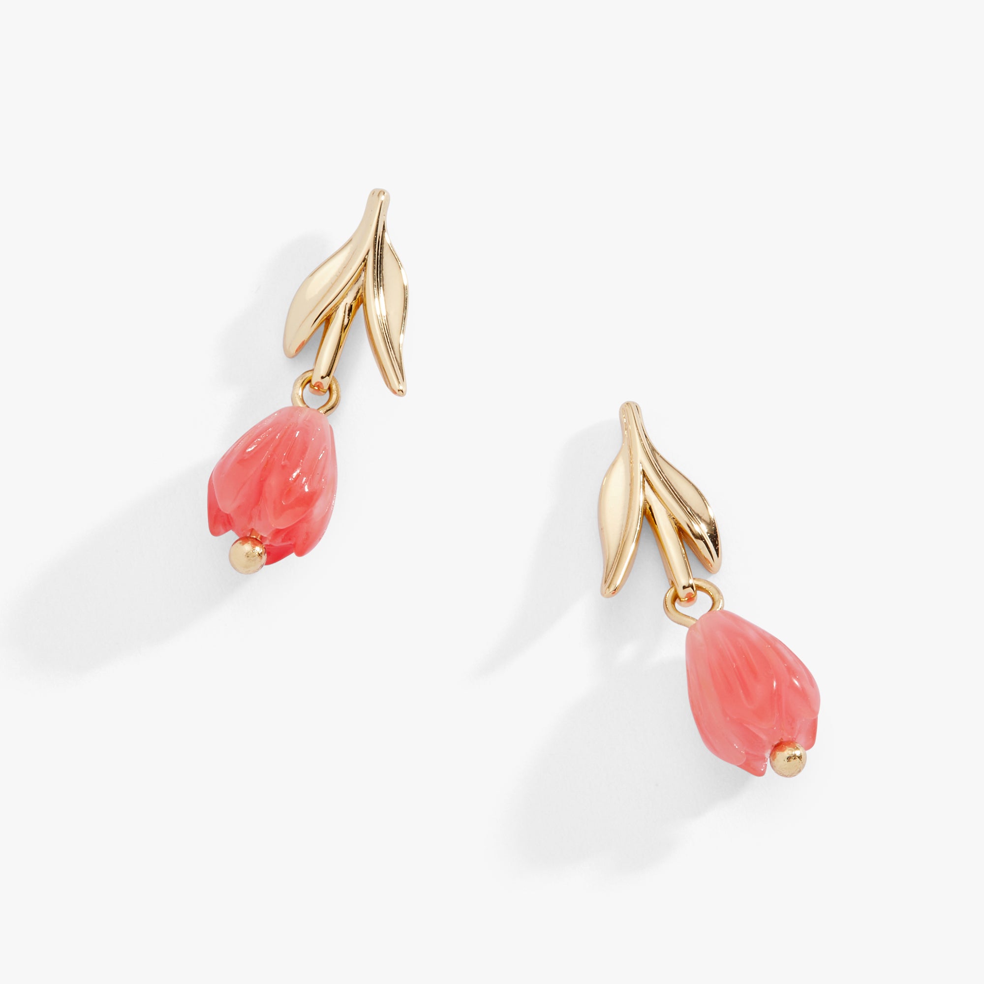 Tulip Cherry Quartz Earrings