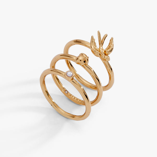SOM - Mixed Woodland Stacking Ring Set of 3 | Alex and Ani – ALEX