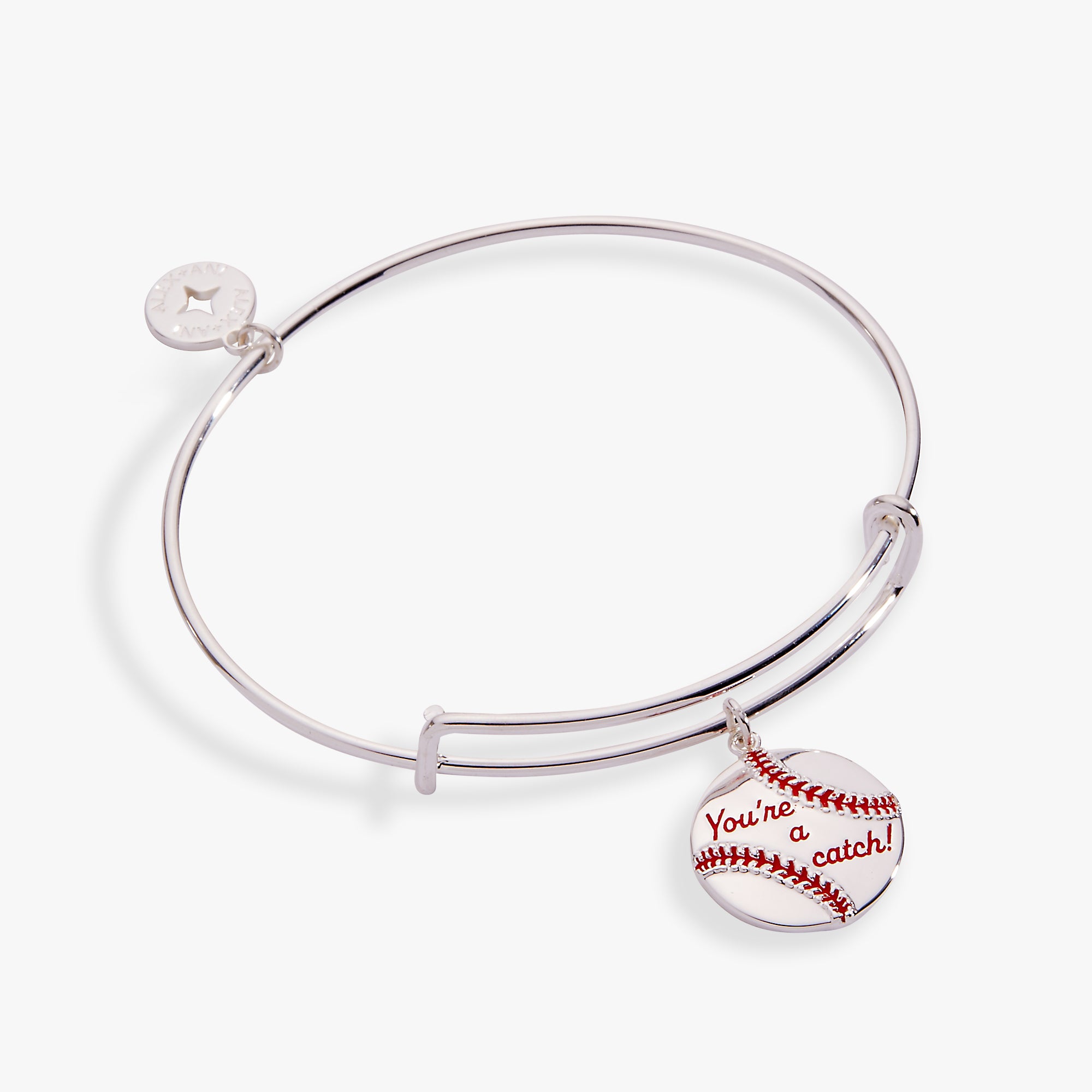 "You're a catch" Baseball Charm Bangle