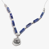 Evil Eye Charm + Sodalite Necklace, Rafaelian Silver, Alex and Ani