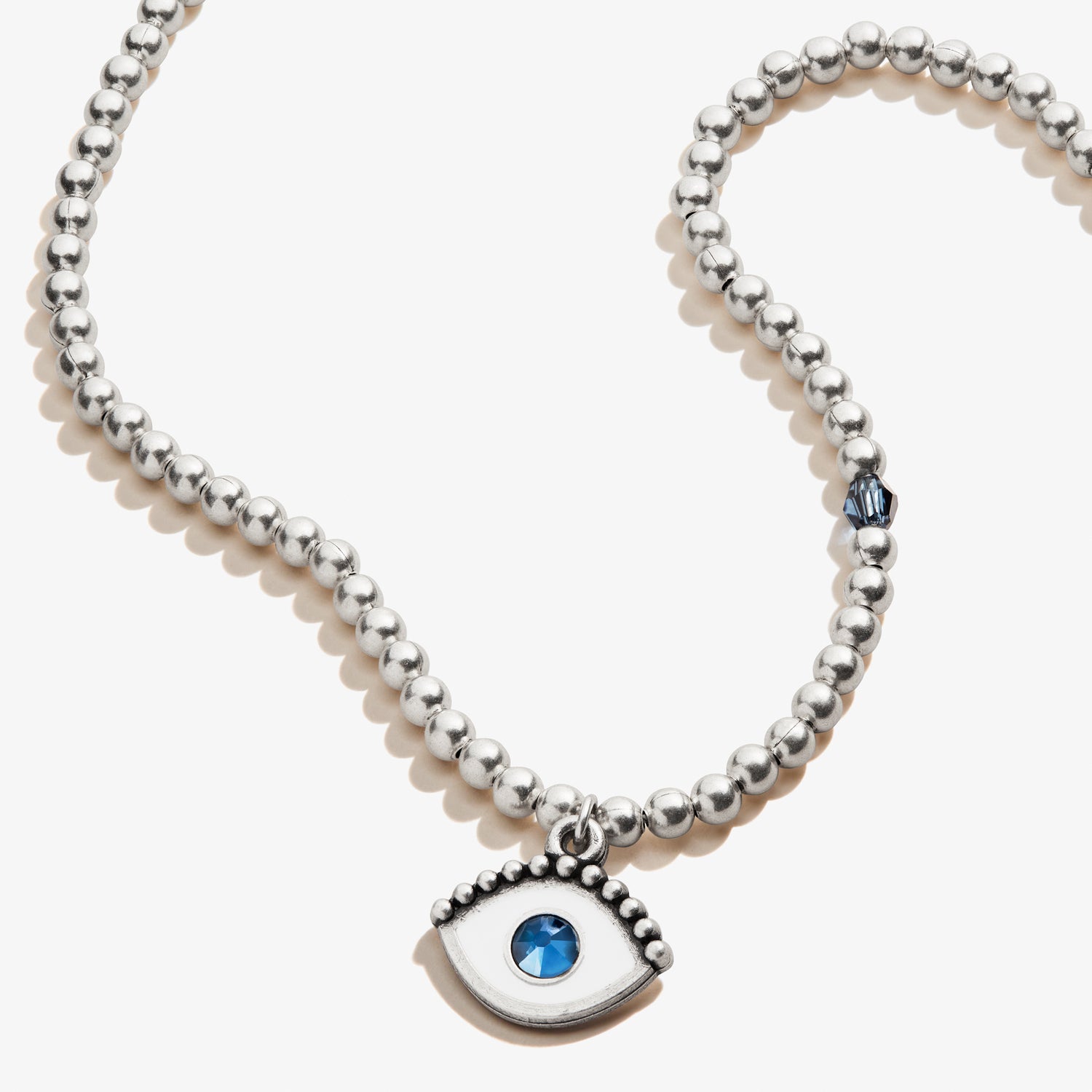 Evil Eye Crystal Charm Beaded Necklace, Rafaelian Silver, Alex and Ani