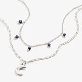 Crescent Moon Layered Necklace