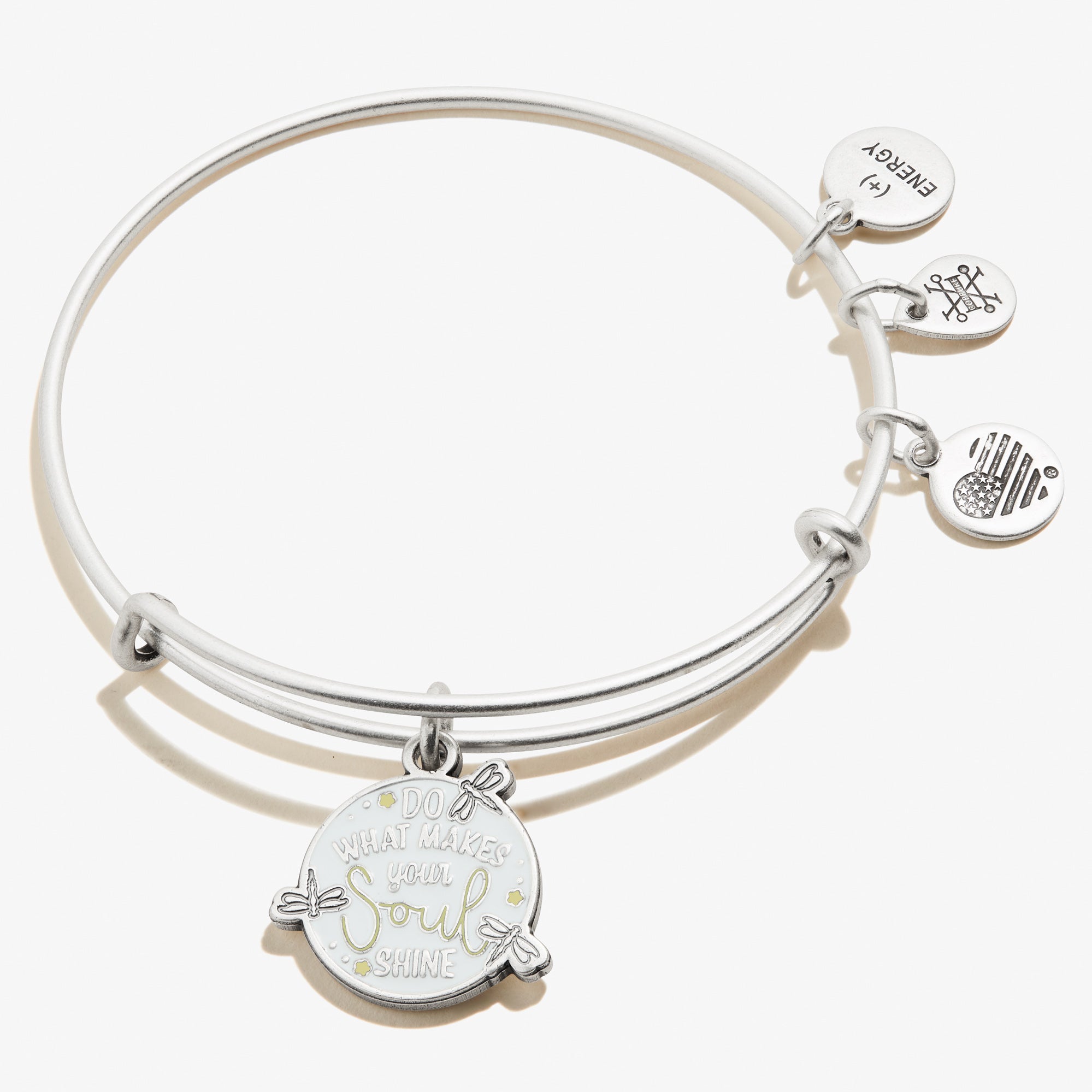 'Do What Makes Your Soul Shine' Charm Bangle, Rafaelian Silver, Alex and Ani
