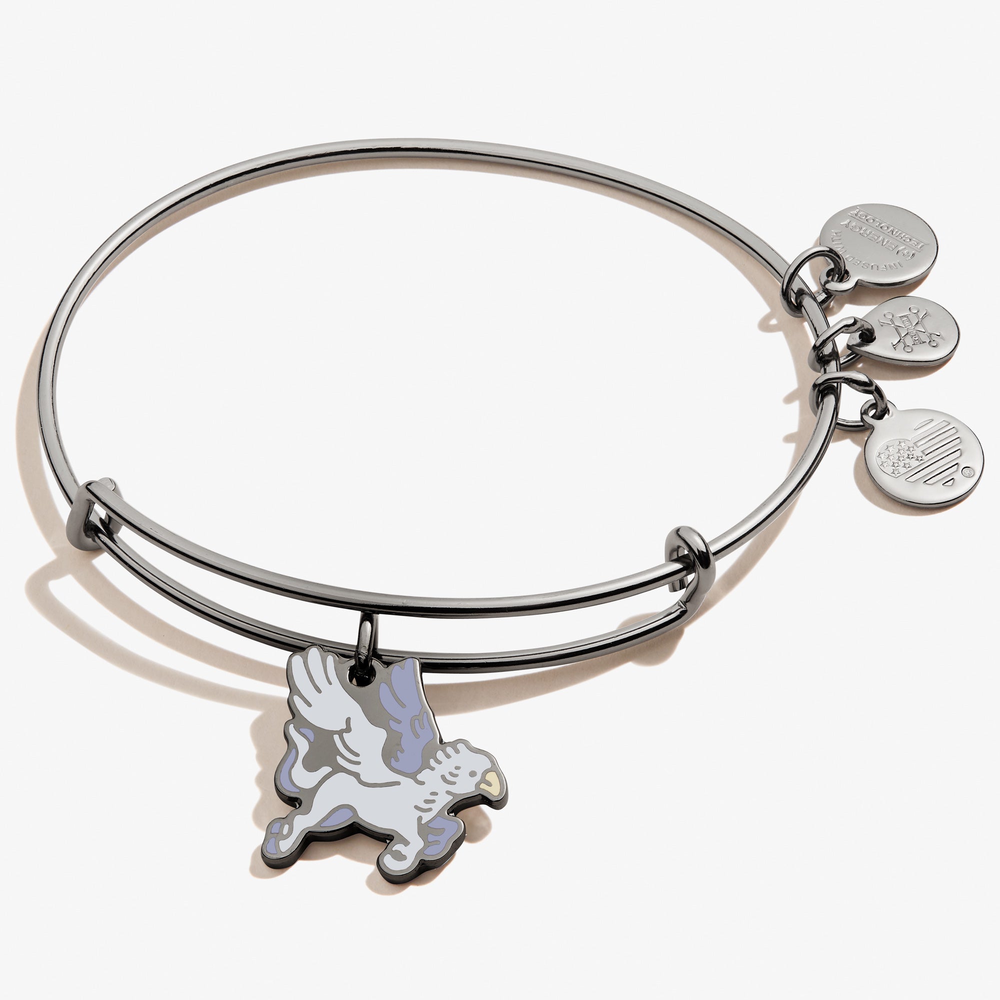 Harry Potter Buckbeak Charm Bangle, Midnight Silver, Alex and Ani