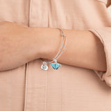 Blue Morpho Butterfly Charm Bangle
