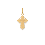 Floral Cross Charm, Small