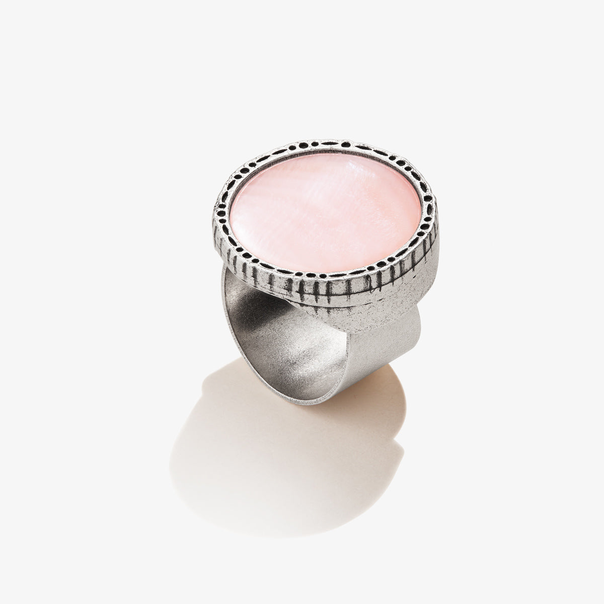 Pink Mussel Cocktail Ring