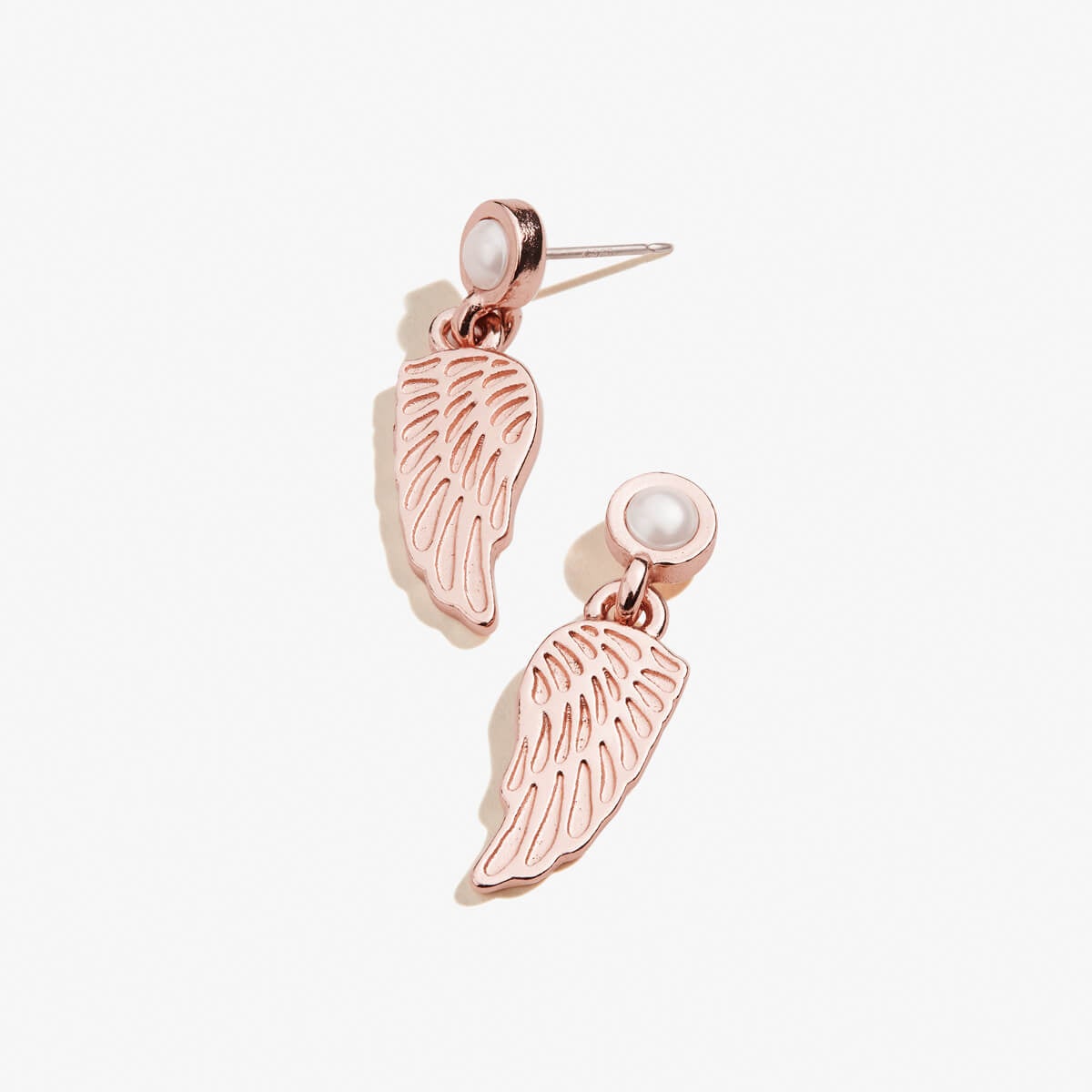 Pearl Angel Wing Stud Earrings