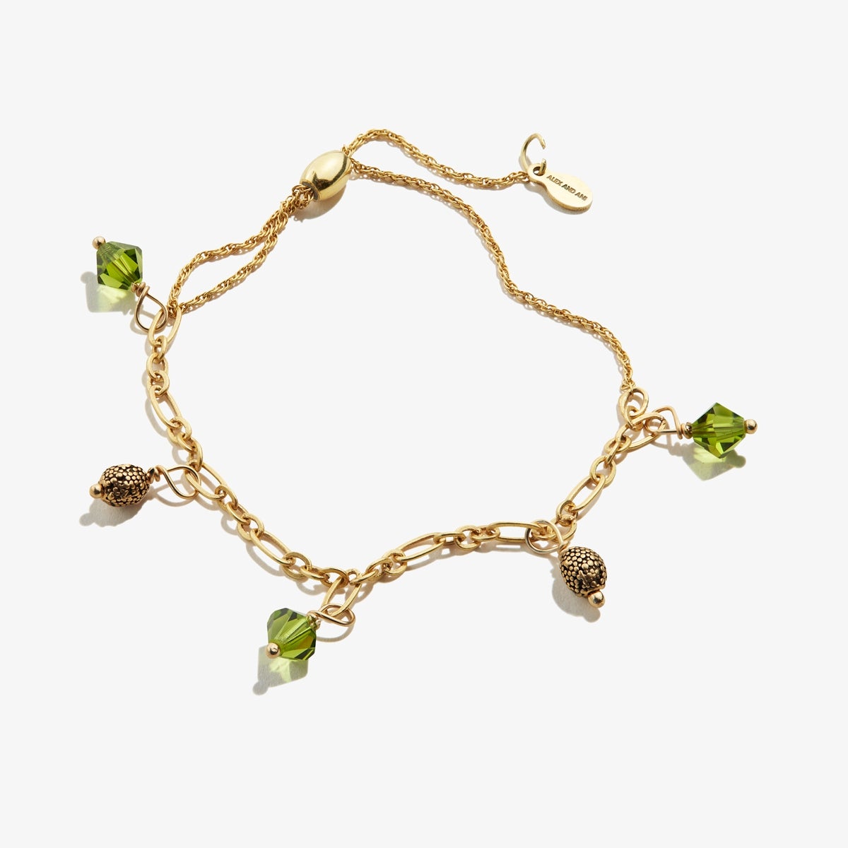 Green Crystal Pull Chain Bracelet