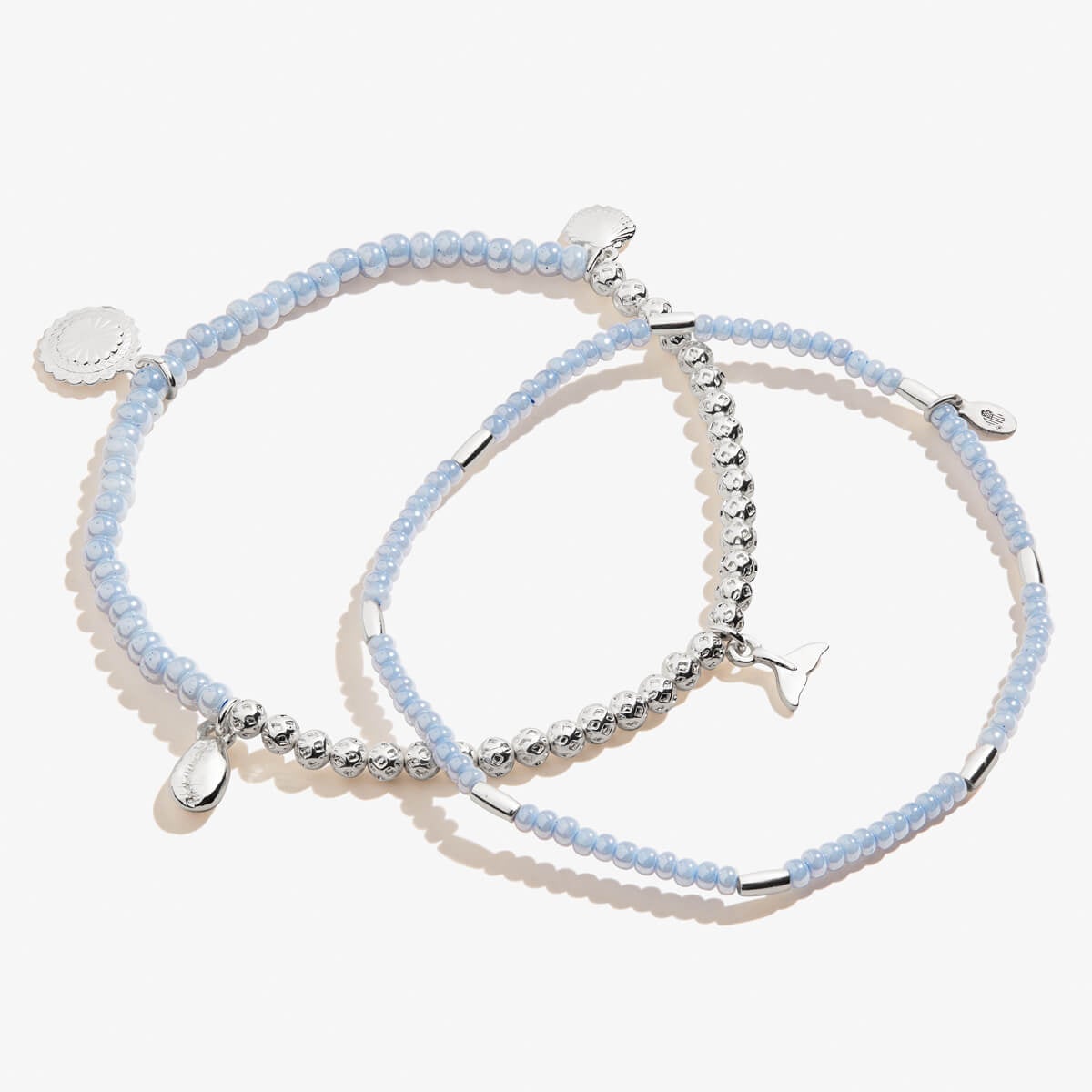 Whale Tail Stretch Anklets, Set of 2