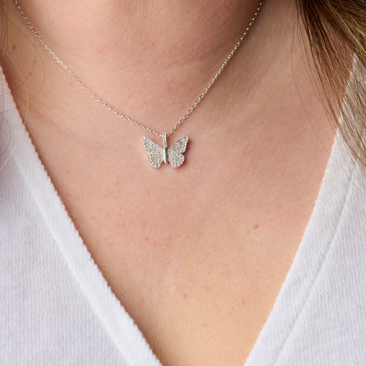 Butterfly Crystal Necklace, Adjustable ALEX AND ANI