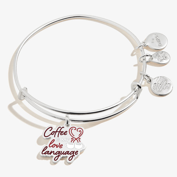 Coffee is My Love Language Charm Bangle Bracelet – ALEX AND ANI