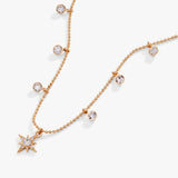 Crystal Starburst Drop Necklace