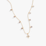 Crystal Starburst Drop Necklace