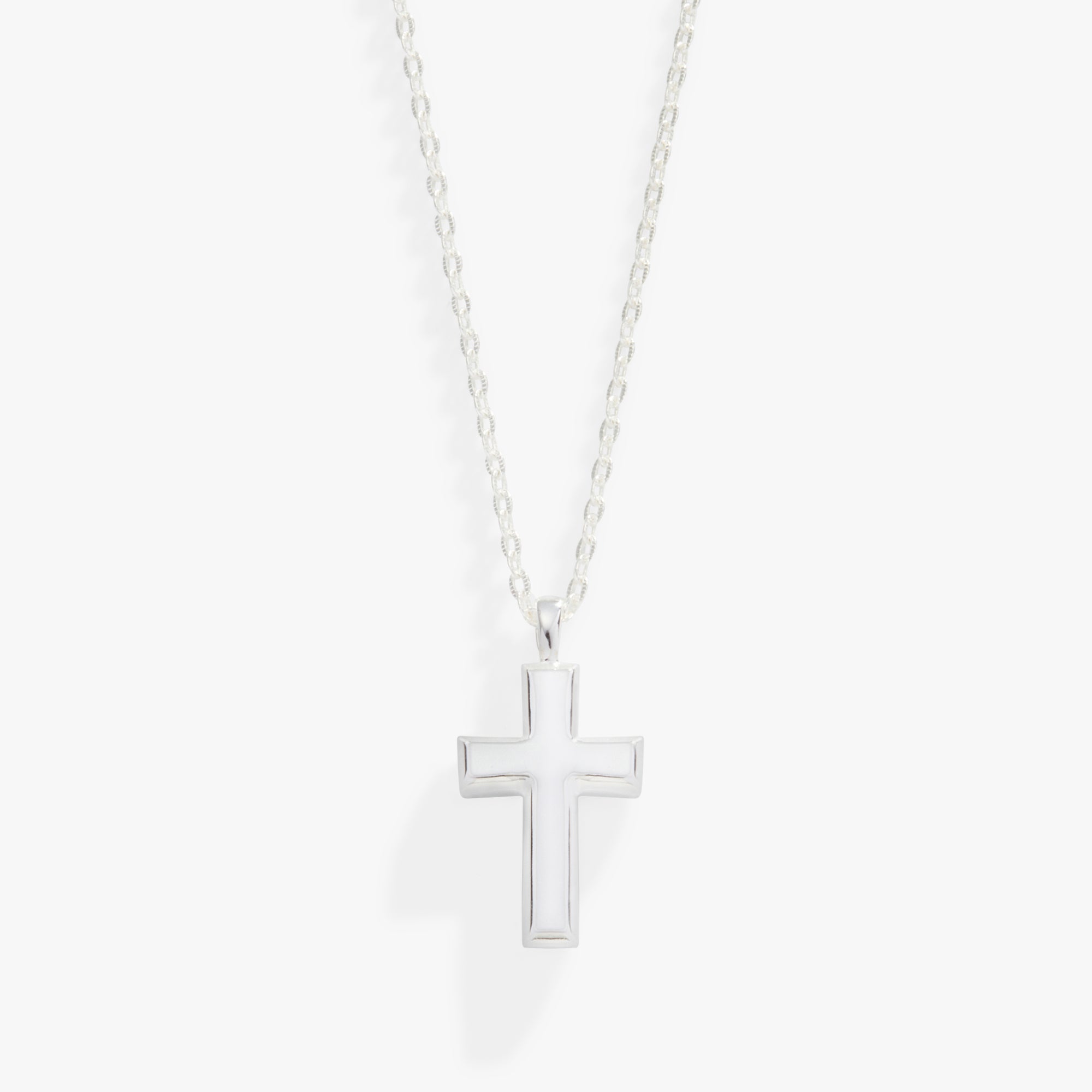 Sunday Soul Gold Tone Chain Necklace with Gold Tone Cross and Semi-Pre