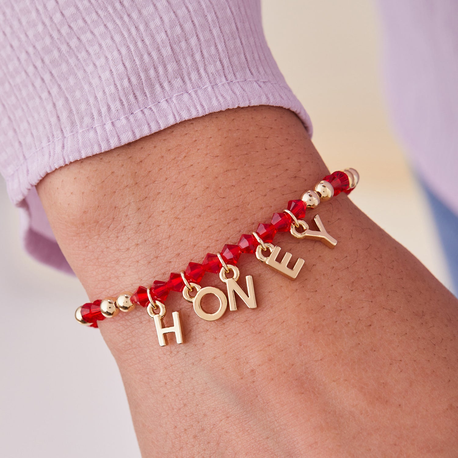 'Honey' Stretch Charm Bracelet