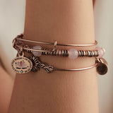 'I Am Exactly Where I Am Meant To Be' Charm Bangles, Set of 2