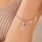 Lobster Duo Charm Bangle Bracelet