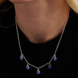 Multi-Crystal Necklace, Sapphire