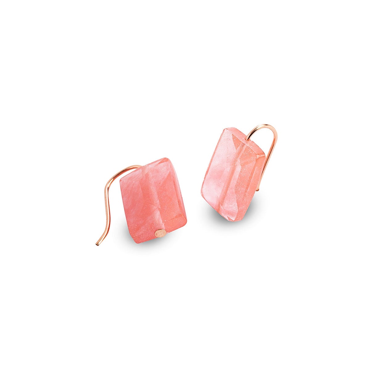 Cherry Quartz Gemstone Earrings