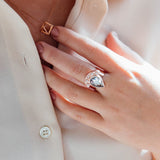 Pearl + Crystal Cocktail Ring