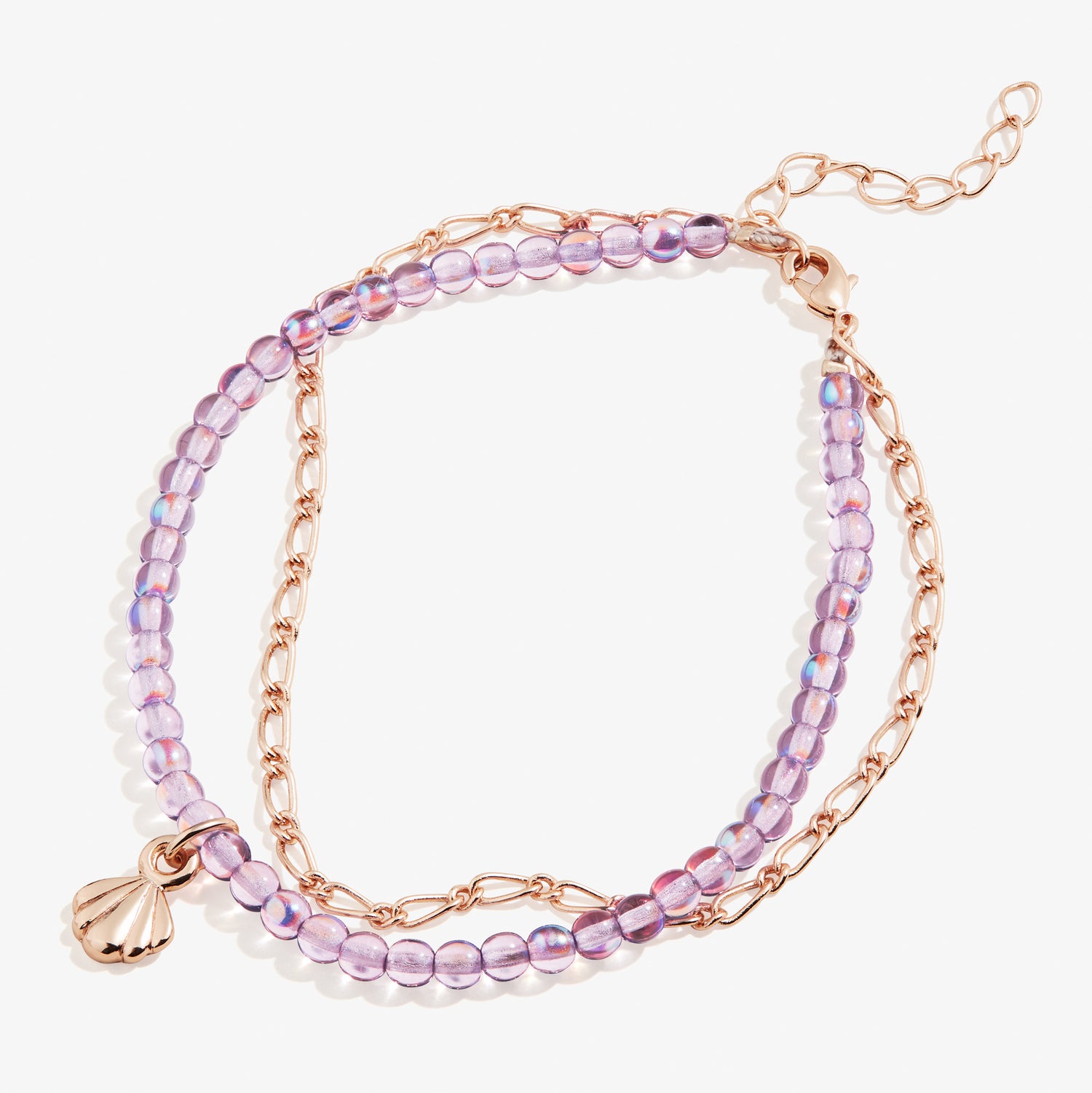 Seashell Bead and Chain Anklet