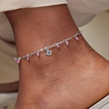 Seashell Beaded Pull Chain Anklet