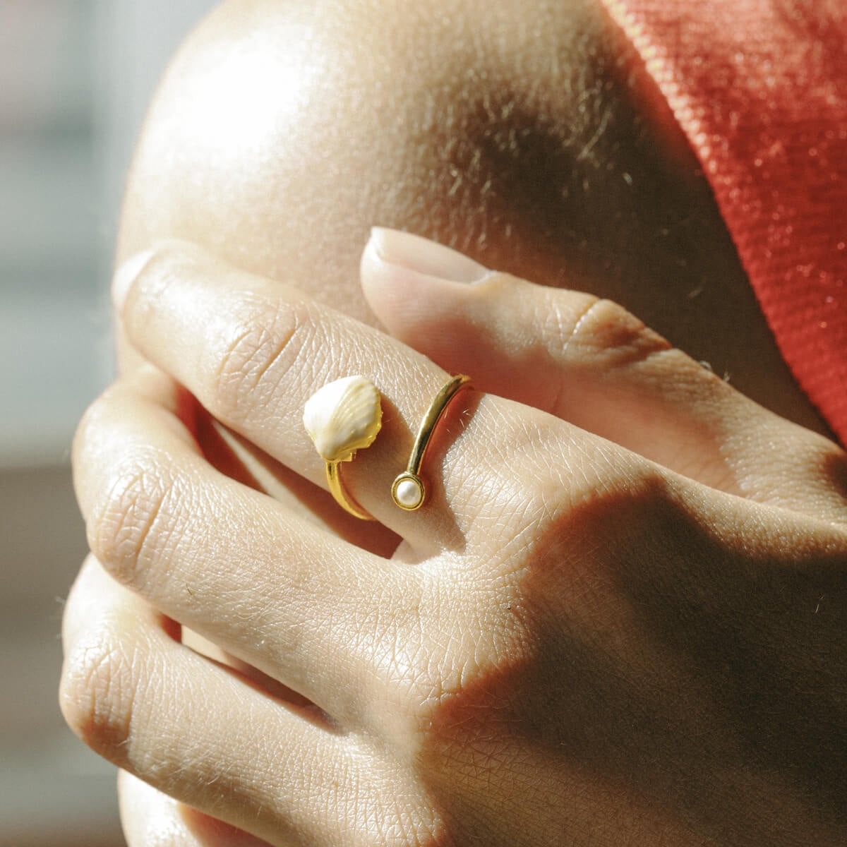 White Scallop Shell Ring Wrap, Adjustable – ALEX AND ANI