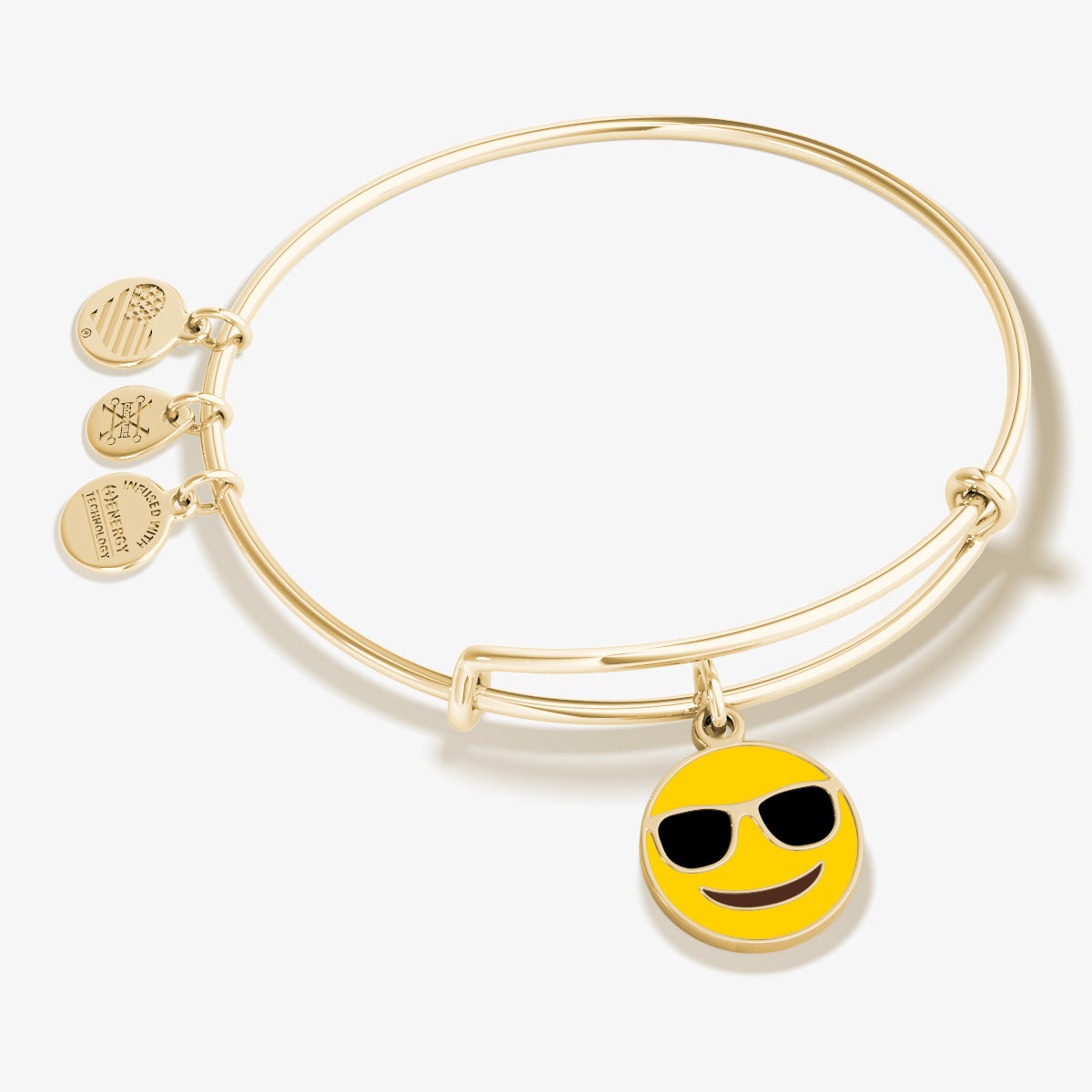 Sunglasses Emoji Charm Bangle Bracelet