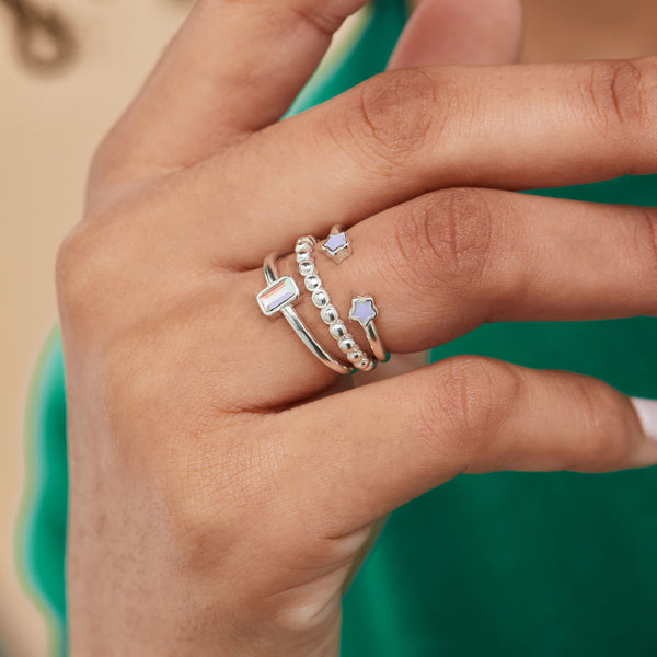 Silver Wish Upon a Star Rings, Set of – ALEX AND ANI