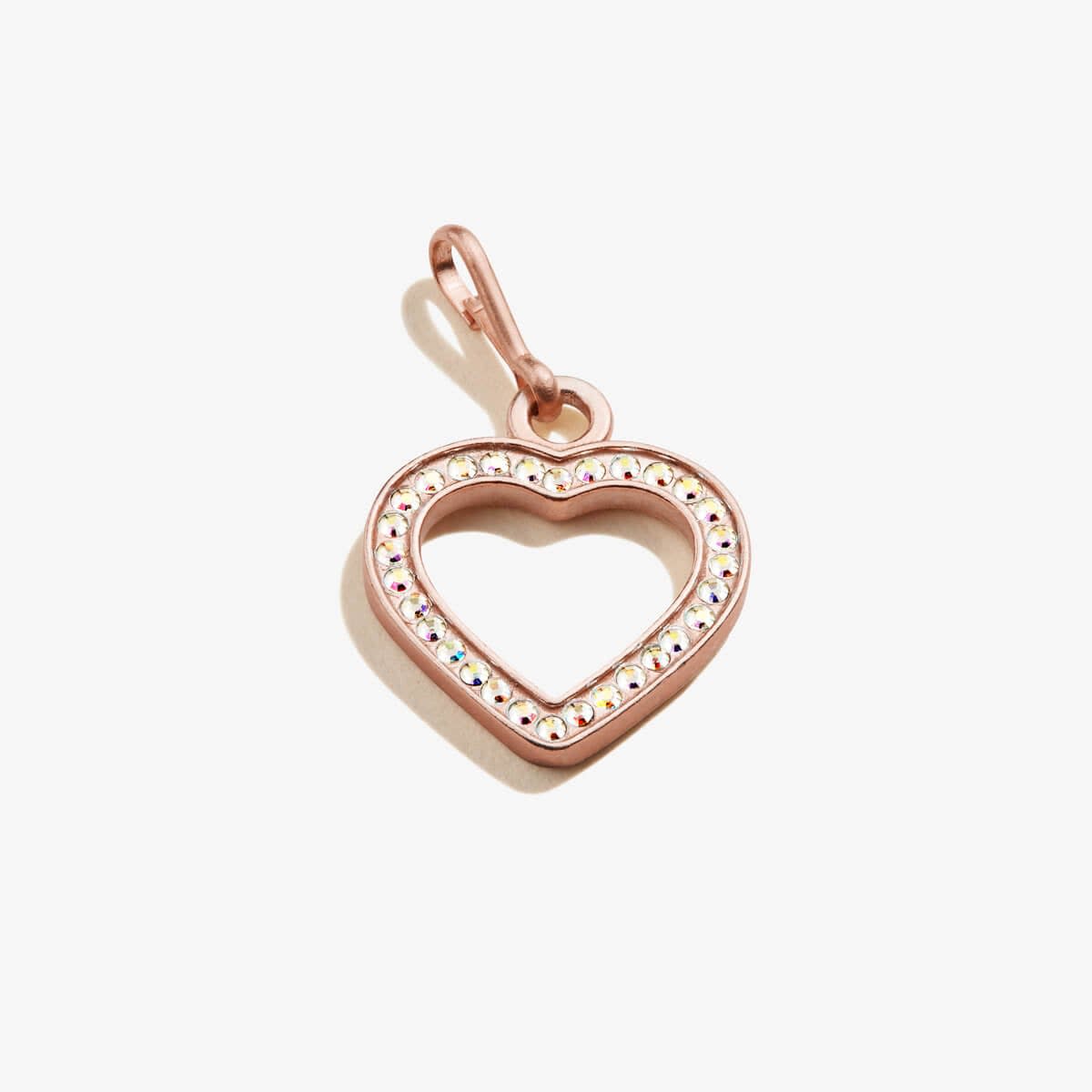 Pavé Heart Charm, 14kt Rose Gold Over Sterling Silver, Alex and Ani