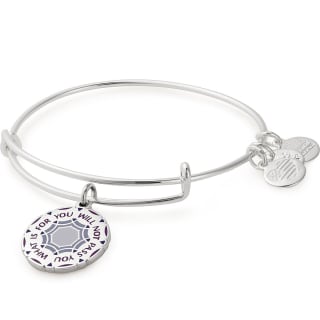'What Is For You Will Not Pass You' Charm Bangle, Silver, Alex and Ani