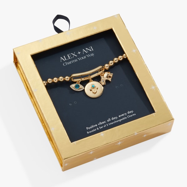 Love Interchangeable Charm Stretch Bracelet Gift Set – Alex and Ani
