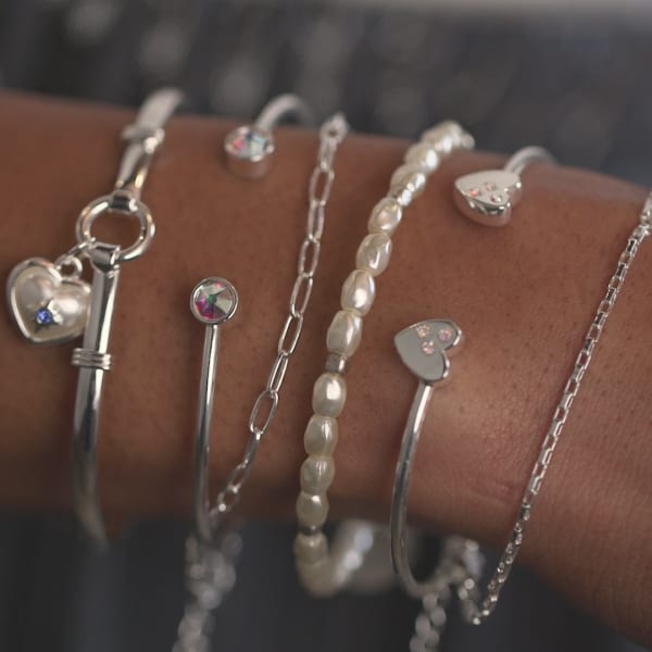 Rocksbox: Crystal and Pink Charm Bracelet Set by ALEX AND ANI