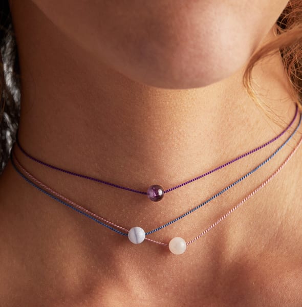 Blue Lace Agate Bottle Necklace – Fiona MCM Designs