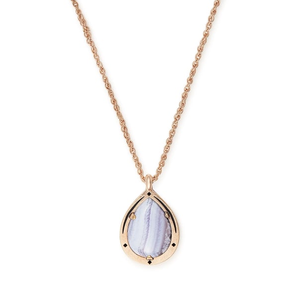 Blue Lace Agate Pendant-SP (BLA-1-196) | Rananjay Exports