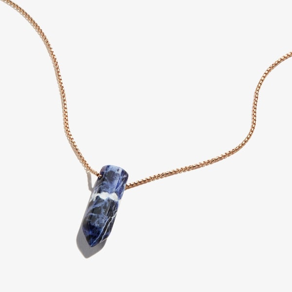 Sodalite Gemstone Necklace, .14kt Rose Gold over Sterling Silver, Alex and Ani