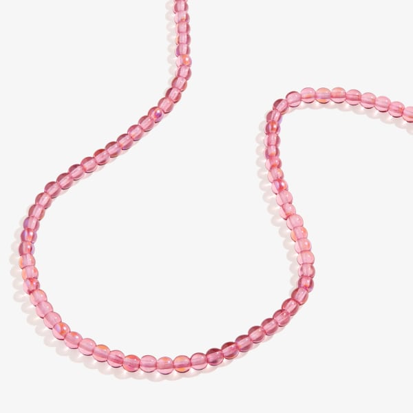 TFC Y2K Pink and White Beaded Necklace